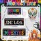 4 Pcs Day of The Dead Table Decorations Day of The Dead Centerpiece for Table Dia De Los Muertos Tiered Tray Decor Wood Sugar Skull Multicolor